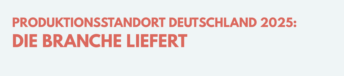 Produktion in Deutschland 
